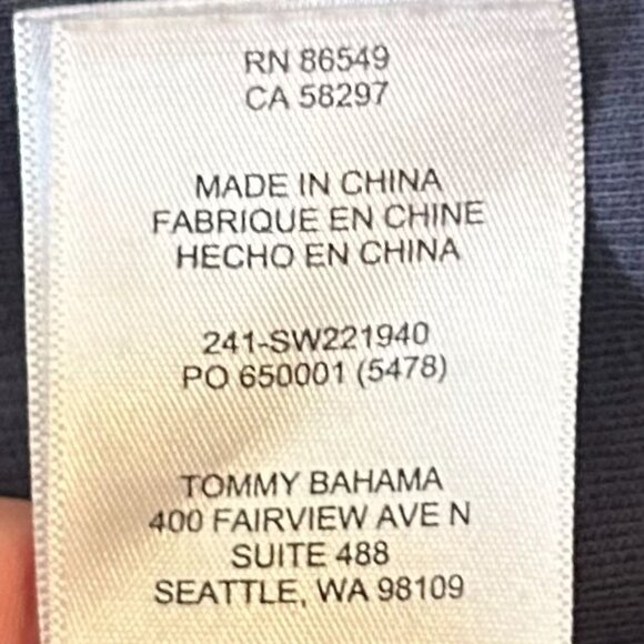 Tommy Bahama Tobago Navy Quarter Zip Pullover L - Picture 8 of 8